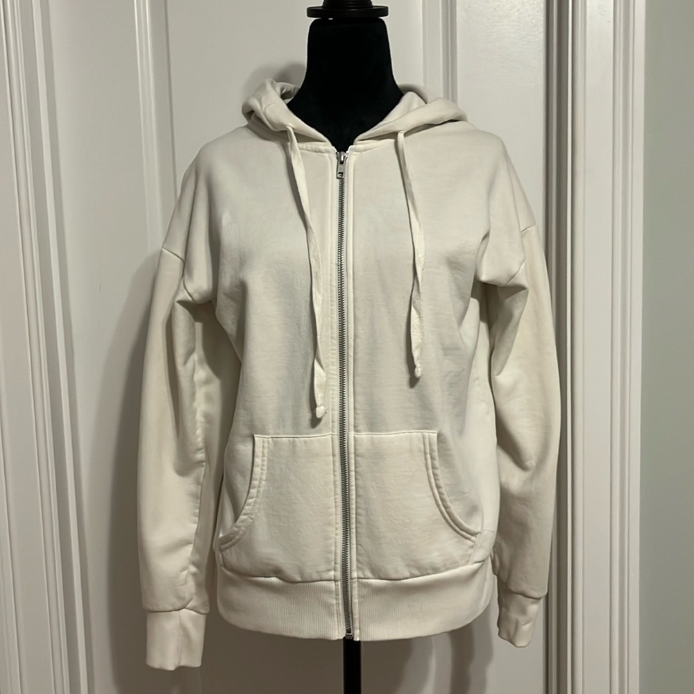 5 for $25.  Time and Tru - White zip up hoodie - Womens Size 4-6 Small - NWOT